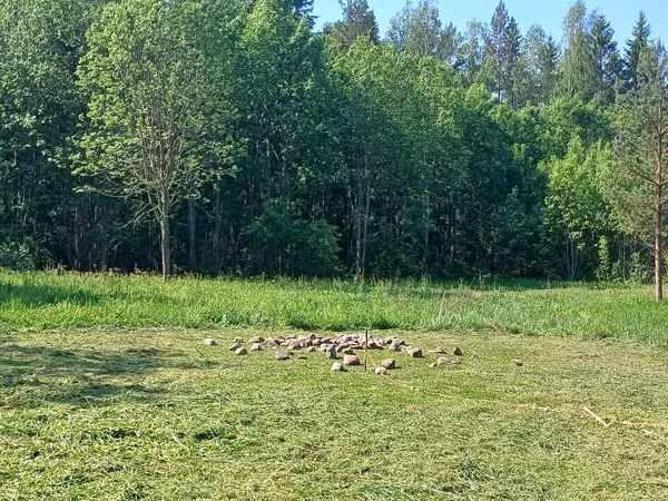 Pirmais lielais kopīgais darbs - Maģiskā rata iekārtošana meža pļavā.